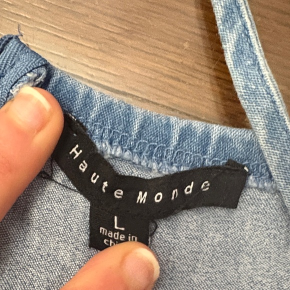 Haute Monde Light Blue Denim Dress